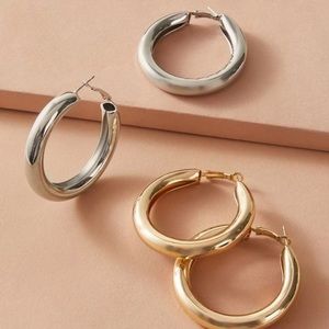 Gold and Silver Earrings